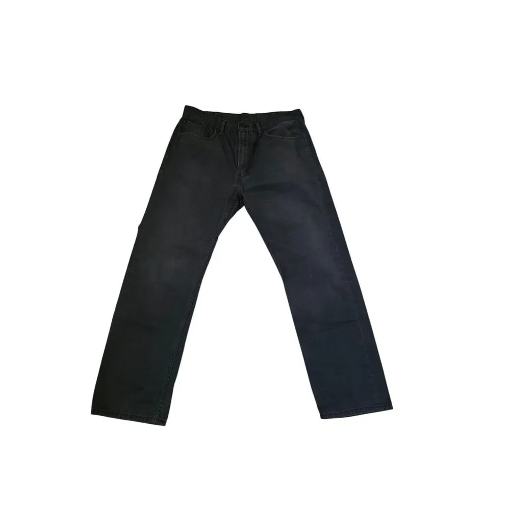Levi's 505 Men's Jeans 38x32 Black Regular Fit Straight Leg Denim